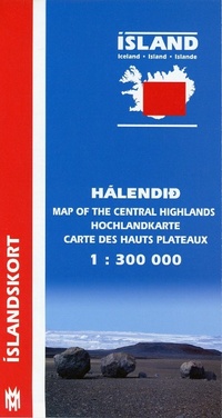 Abbildung von: Central Highlands Iceland Map 1:300 000 2019 - Mal Og Menning,Iceland