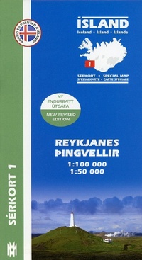 Abbildung von: Island Serkort 01 Reykjanes - Pingvellir 1 : 100 000 / 1 : 50 000 - Mál og menning