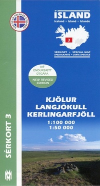 Abbildung von: Island Serkort 03 Kjölur - Langjökull - Kerlingarfjöll 1 : 100 000 / 1 : 50 000 - Mál og menning