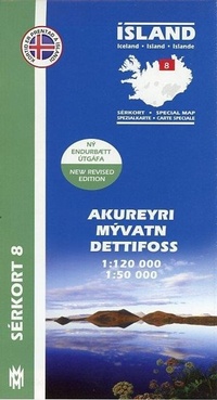 Abbildung von: Island Serkort 08 Akureyri - Myvatn - Dettifoss 1 : 120 000 / 1 : 50 000 - Mál og menning
