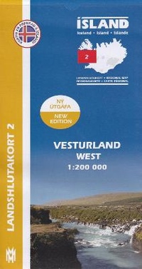 Abbildung von: West Iceland Map 1: 200 000: Regional map 2 2013 - Mal Og Menning,Iceland