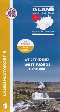 Abbildung von: West Fjords Iceland Map 1: 200 000: Regional map 3 2013 - Mal Og Menning,Iceland