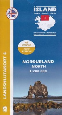 Abbildung von: Nordurland North Iceland Map 1: 200 000: Regional map 4 2013 - Mal Og Menning,Iceland