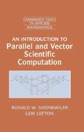 Cover: An Introduction to Parallel and Vector Scientific Computation - Cambridge University Press