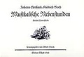 Cover: Musikalische Nebenstunden - Schott