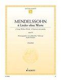 Cover: 6 Lieder ohne Worte - Schott