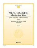 Cover: 6 Lieder ohne Worte - Schott