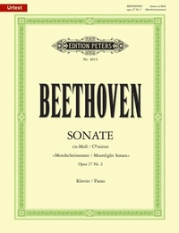 Abbildung von: Sonate für Klavier Nr. 14 cis-Moll op. 27; 2 "Mondschein-Sonate" / URTEXT - Faber Music GmbH
