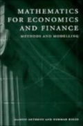 Cover: Mathematics for Economics and Finance - Cambridge University Press