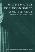 Cover: Mathematics for Economics and Finance - Cambridge University Press