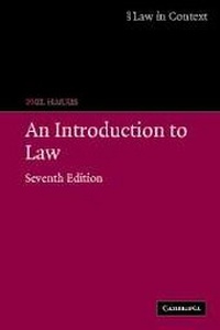 Enlarge image Cover: An Introduction to Law - Cambridge University Press