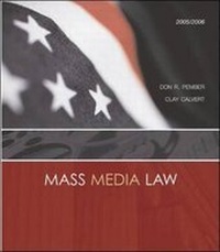 Abbildung von: Mass Media Law: WITH PowerWeb and Free Student CD-ROM - McGraw-Hill Publishing Co.