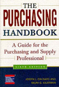 Abbildung von: The Purchasing Handbook: A Guide for the Purchasing and Supply Professional - McGraw-Hill Professional
