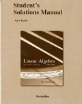 Cover: Student Solutions Manual for Linear Algebra with Applications - Pearson