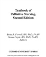 Cover: Textbook of Palliative Nursing - Oxford University Press