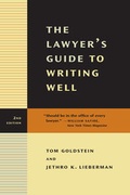 Cover: The Lawyer's Guide to Writing Well - University of California Press