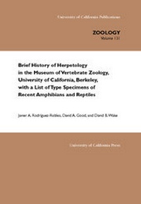 Abbildung von: Brief History of Herpetology in the Museum of Vertebrate Zoology, University of California, Berkeley, with a List of Type Specimens of Recent Amphibians and Reptiles - University of California Press