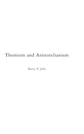 Cover: Thomism and Aristotelianism - Praeger Publishers Inc