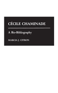 Cover: Cecile Chaminade - Greenwood Press