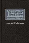 Cover: Twentieth-Century Bibliography and Textual Criticism - Greenwood Press
