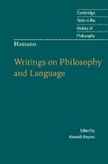 Cover: Hamann: Writings on Philosophy and Language - Cambridge University Press