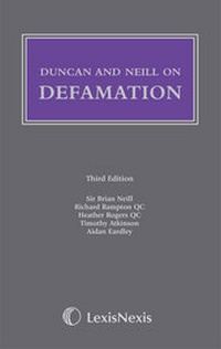 Enlarge image Cover: Duncan and Neill on Defamation - Butterworths Law