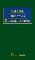Cover: Mithani: Directors' Disqualification - Butterworths Law