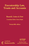 Cover: Ranking Spicer and Pegler: Executorship Law, Trusts and Accounts - Butterworths Law
