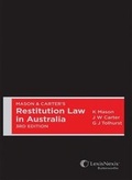 Cover: Mason and Carter's Restitution Law in Australia - Butterworth-Heinemann