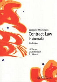 Abbildung von: Cases and Materials on Contract Law in Australia - Butterworths Law