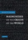 Cover: Maimonides on the Origin of the World - Cambridge University Press