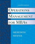Cover: Operations Management for MBAs - Wiley
