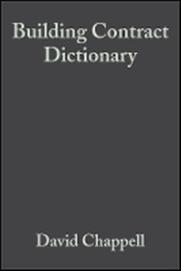 Enlarge image Cover: Building Contract Dictionary 3e - Wiley