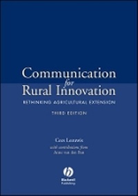 Enlarge image Cover: Communication for Rural Innovation - Rethinking Agricultural Extension 3e - Wiley