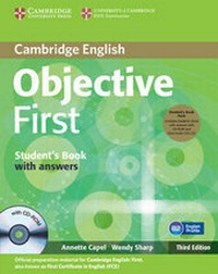 Enlarge image Cover: Objective First Student's Book Pack (Student's Book with Answers with CD-ROM and Class Audio CDs (2)) - Cambridge University Press