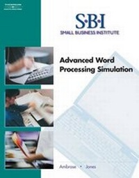 Enlarge image Cover: SBI: Advanced Word Processing Simulation - South-Western