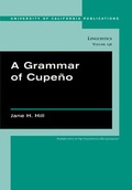 Cover: A Grammar of Cupeno - University of California Press