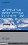 Cover: Australian Intellectual Property Law - Cambridge University Press