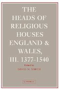 Cover: The Heads of Religious Houses - Cambridge University Press