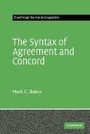Cover: The Syntax of Agreement and Concord - Cambridge University Press