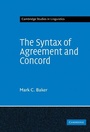 Cover: The Syntax of Agreement and Concord - Cambridge University Press