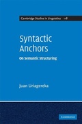 Cover: Syntactic Anchors - Cambridge University Press