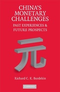 Cover: China's Monetary Challenges - Cambridge University Press