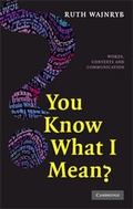 Cover: You Know what I Mean? - Cambridge University Press