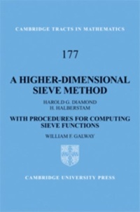 Enlarge image Cover: A Higher-Dimensional Sieve Method - Cambridge University Press