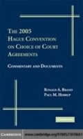 Cover: The 2005 Hague Convention on Choice of Court Agreements - Cambridge University Press