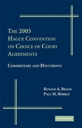 Cover: The 2005 Hague Convention on Choice of Court Agreements - Cambridge University Press