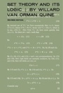 Cover: Set Theory and Its Logic, Revised Edition - Harvard University Press