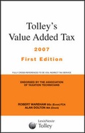 Cover: Tolley's Value Added Tax: Includes First Ands - LexisNexis UK