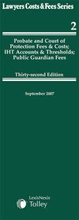 Cover: Probate and Court of Protection Fees and Costs - Butterworths Law